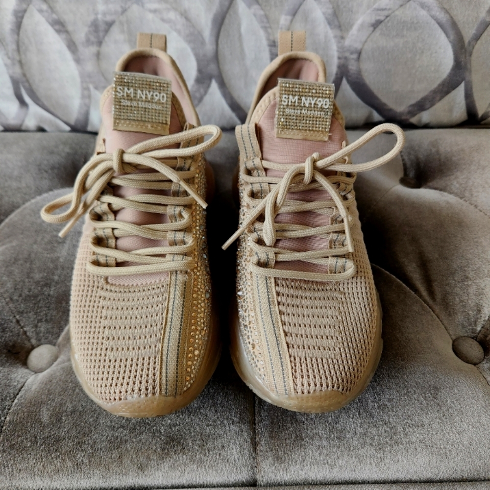 Steve Madden MAXIMA Lace Up Sneakers Boyfriend Chunky Platform Size 7.5